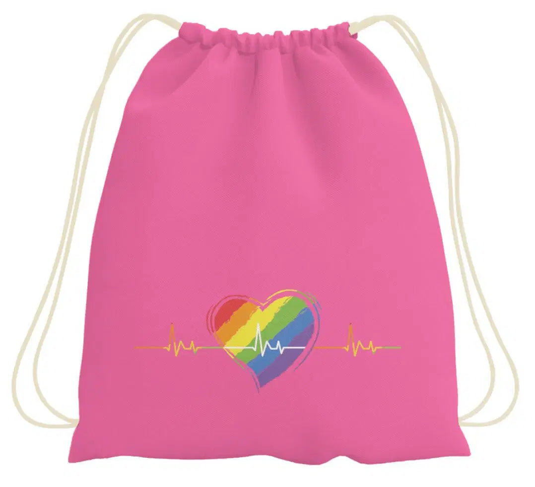 Bild: Turnbeutel - LGBT Pride Herzschlag Geschenkidee