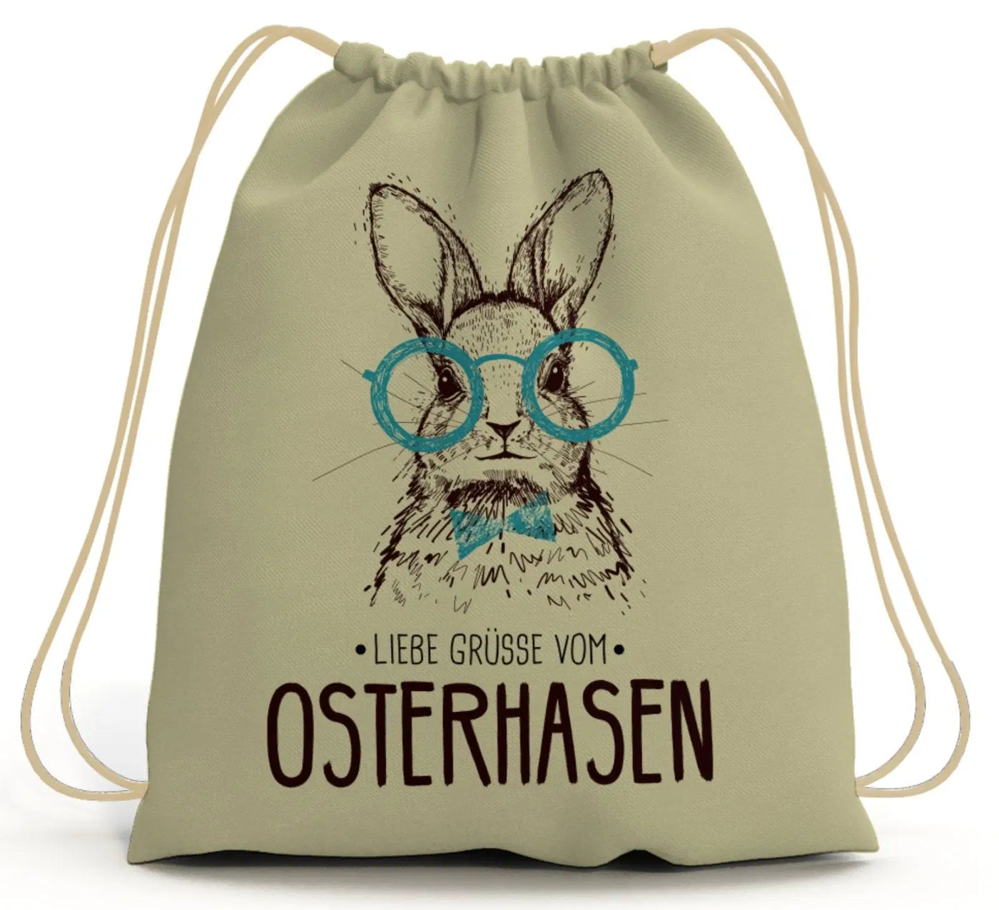 Bild: Turnbeutel - Liebe Grüsse vom Osterhasen (Hase Brille) Geschenkidee