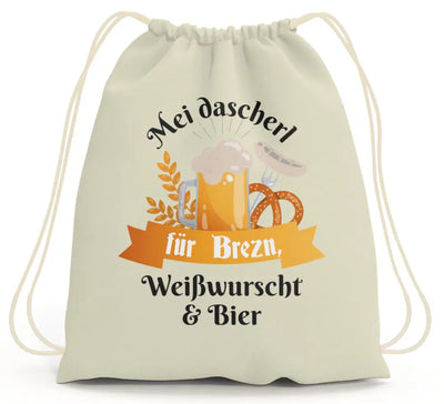 Bild: Turnbeutel - Mei dascherl für Brezn, Weißwurscht & Bier Geschenkidee