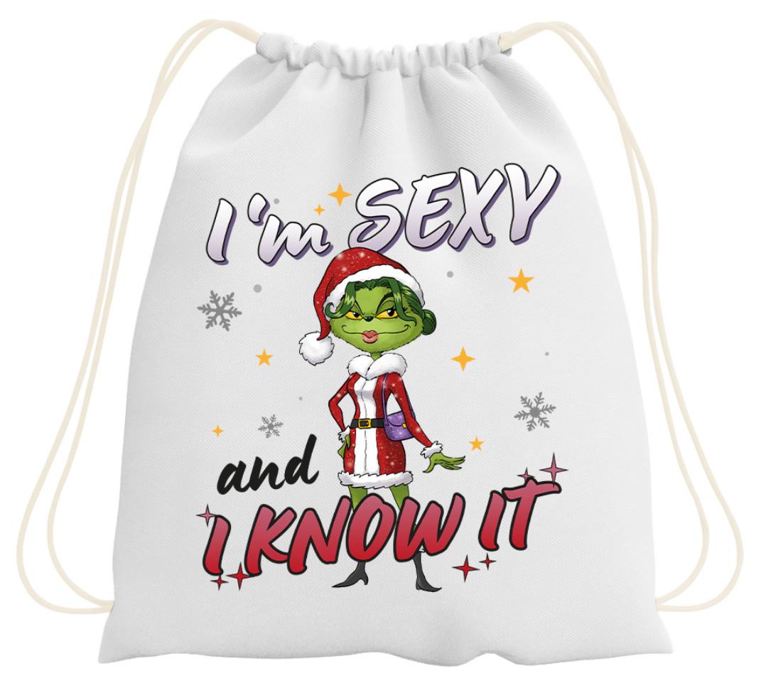 Turnbeutel - Miss Grinch - I'm sexy and I know it