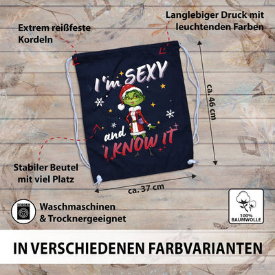 Turnbeutel - Miss Grinch - I'm sexy and I know it