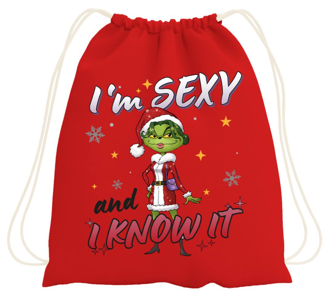 Turnbeutel - Miss Grinch - I'm sexy and I know it
