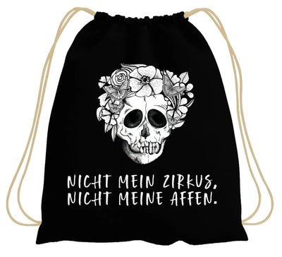 Bild: Turnbeutel - Nicht mein Zirkus, nicht meine Affen. - Totenkopf Geschenkidee