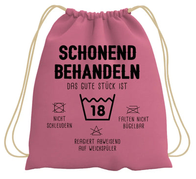 Bild: Turnbeutel - Schonend behandeln Das gute Stück ist 18 Geschenkidee