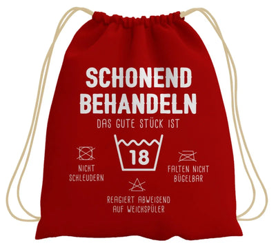Bild: Turnbeutel - Schonend behandeln Das gute Stück ist 18 Geschenkidee
