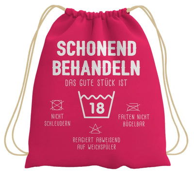 Bild: Turnbeutel - Schonend behandeln Das gute Stück ist 18 Geschenkidee