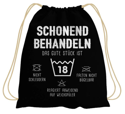 Bild: Turnbeutel - Schonend behandeln Das gute Stück ist 18 Geschenkidee