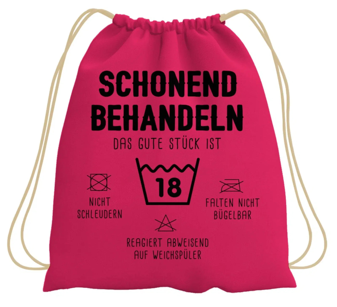 Bild: Turnbeutel - Schonend behandeln Das gute Stück ist 18 Geschenkidee