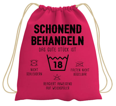 Bild: Turnbeutel - Schonend behandeln Das gute Stück ist 18 Geschenkidee