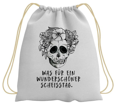 Bild: Turnbeutel - Was für ein wunderschöner Scheisstag. - Totenkopf Geschenkidee