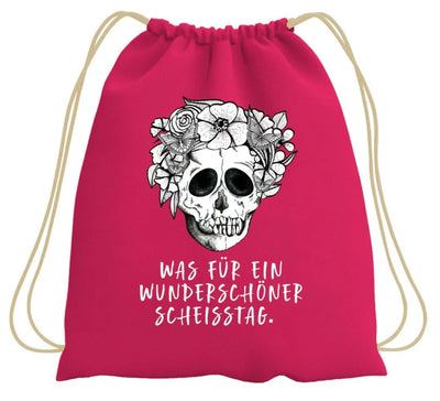 Bild: Turnbeutel - Was für ein wunderschöner Scheisstag. - Totenkopf Geschenkidee