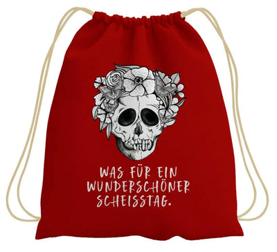 Bild: Turnbeutel - Was für ein wunderschöner Scheisstag. - Totenkopf Geschenkidee