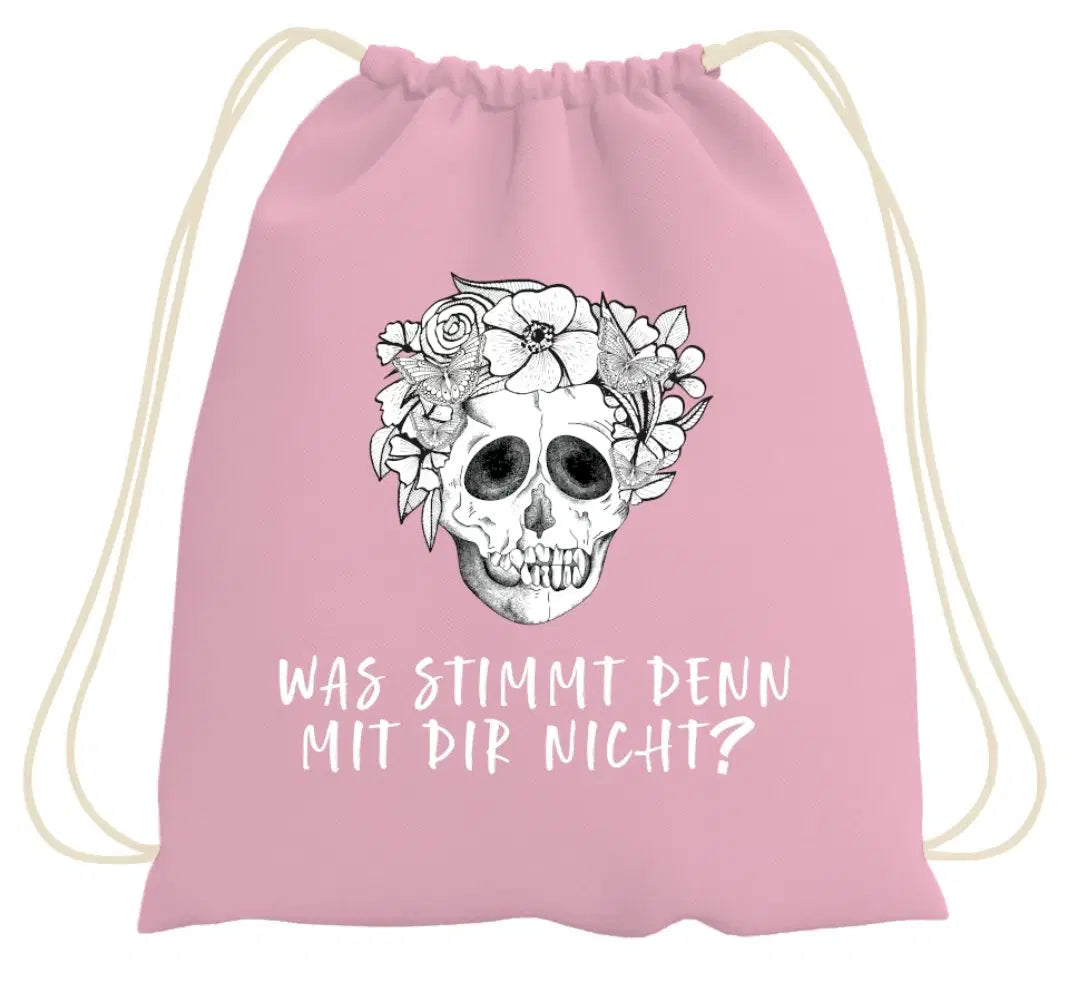 Bild: Turnbeutel - Was stimmt denn mit Dir nicht? - Totenkopf Geschenkidee