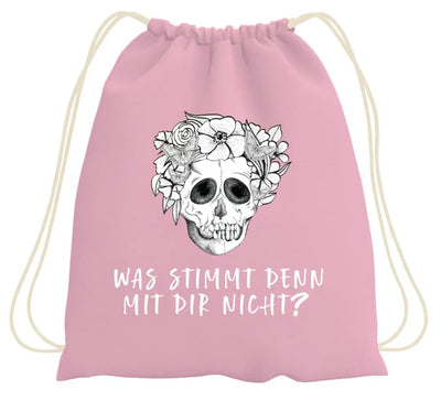 Bild: Turnbeutel - Was stimmt denn mit Dir nicht? - Totenkopf Geschenkidee