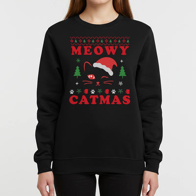 Weihnachtspullover - Meowy Catmas