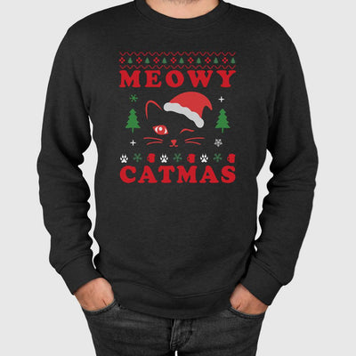 Weihnachtspullover - Meowy Catmas