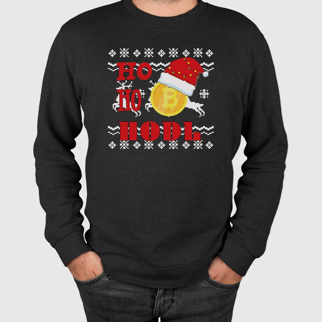 Weihnachtspullover - Bitcoin Ho Ho HODL