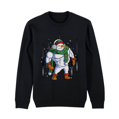 Weihnachtspullover - Bodybuilder Schneemann