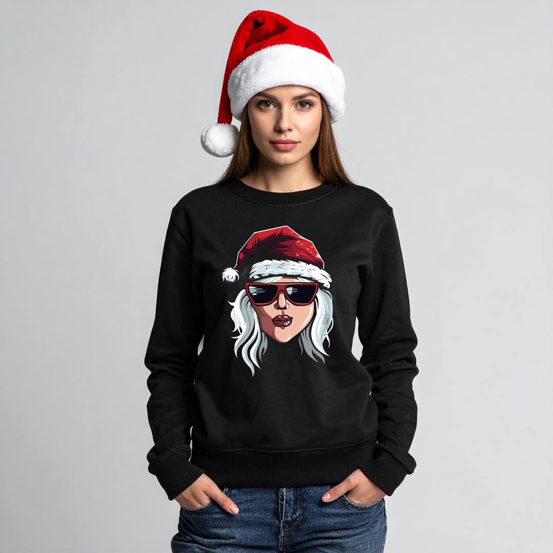 Weihnachtspullover - Coole Weihnachtsfrau