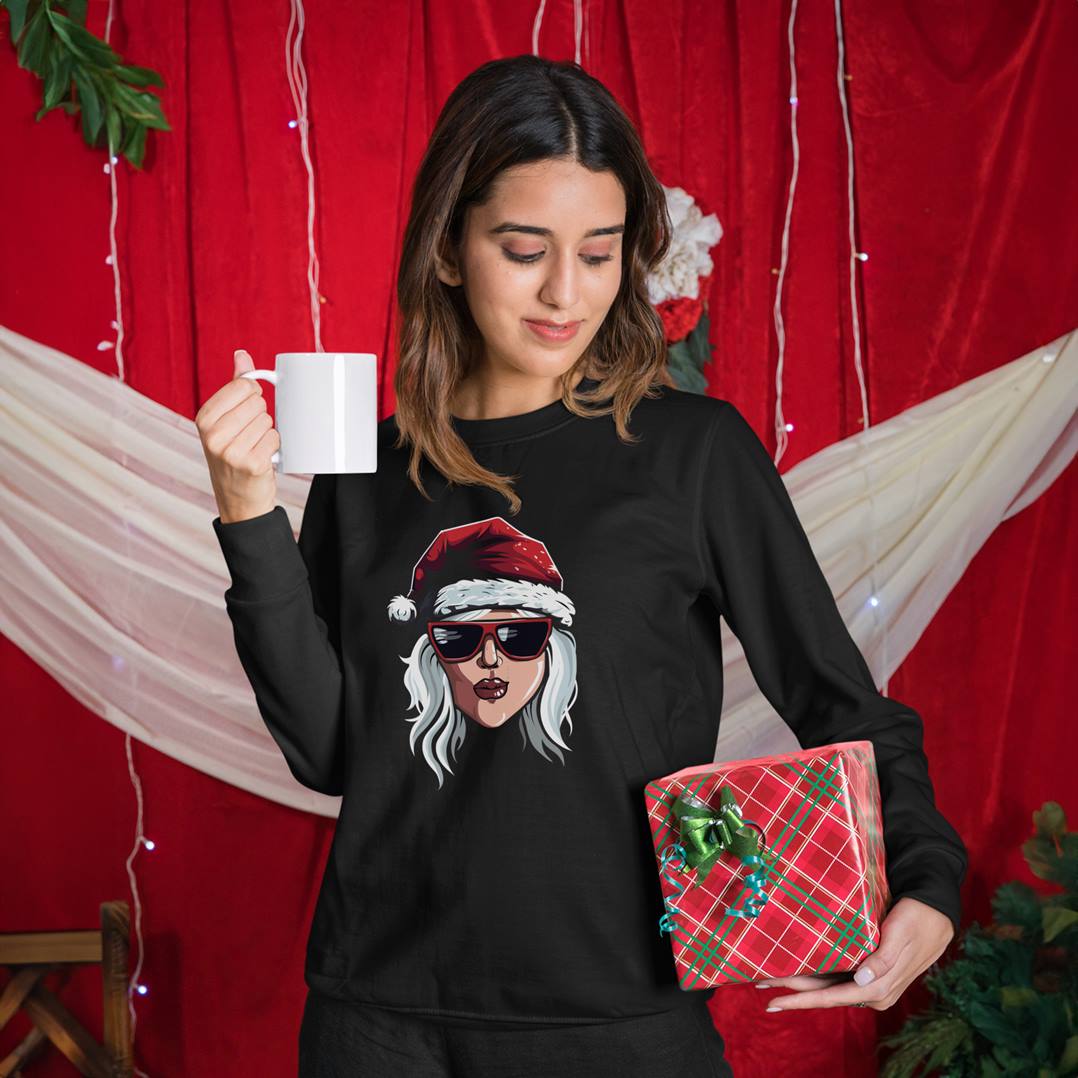 Weihnachtspullover - Coole Weihnachtsfrau