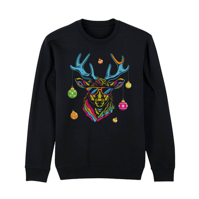 Weihnachtspullover - Cooler Elch (bunt)
