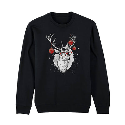 Weihnachtspullover - Cooler Elch (weiß)