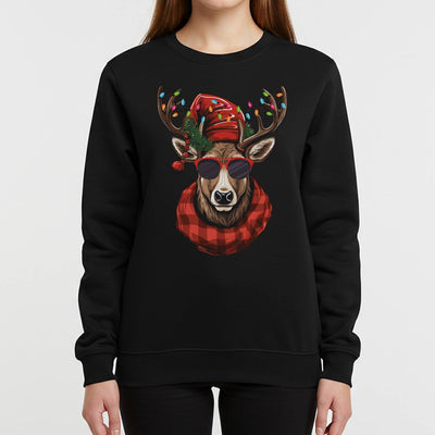Weihnachtspullover - Cooler Weihnachts-Elch (rot)