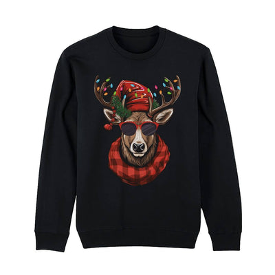Weihnachtspullover - Cooler Weihnachts-Elch (rot)