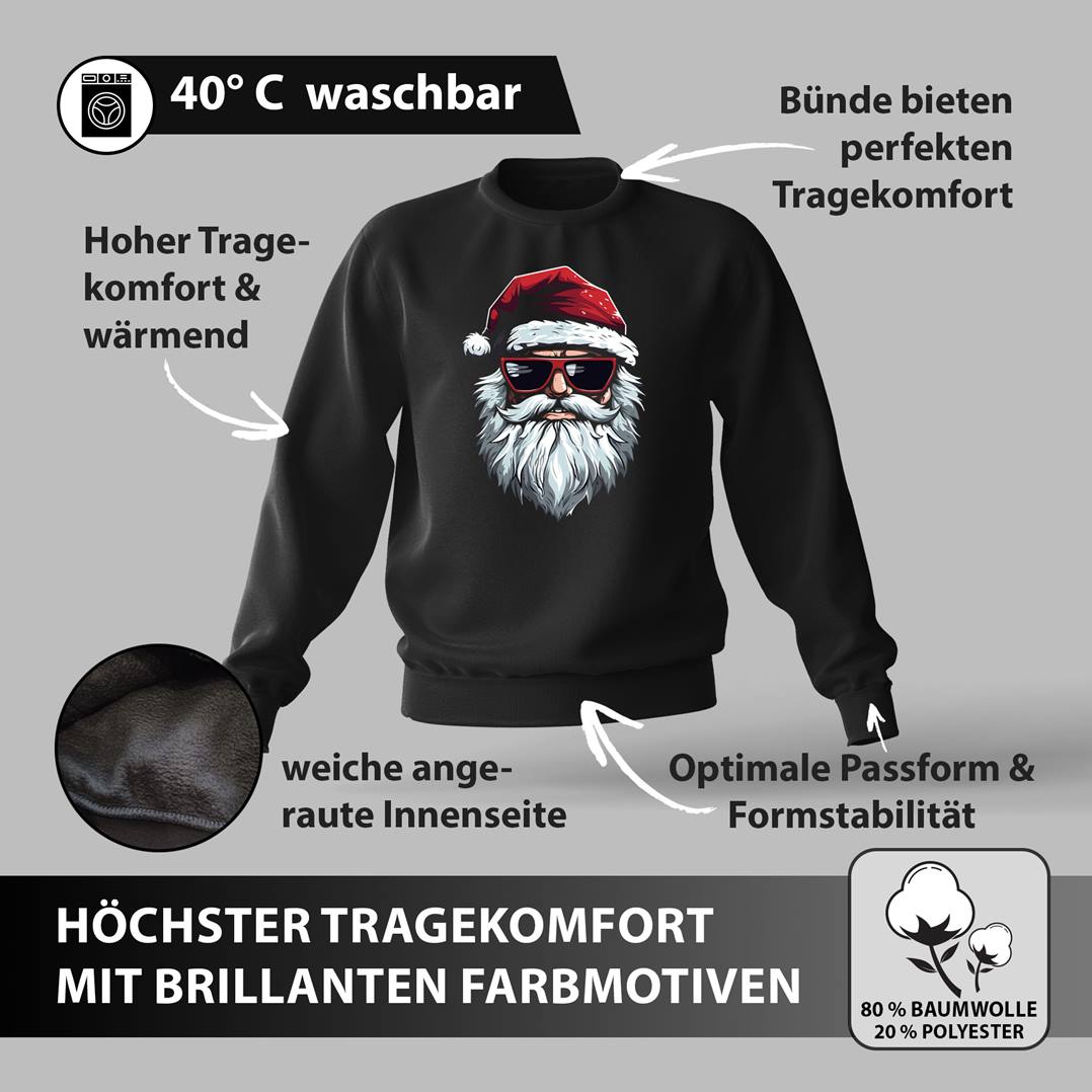 Weihnachtspullover - Cooler Weihnachtsmann