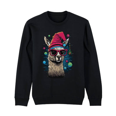 Weihnachtspullover - Cooles Weihnachts Lama (bunt)