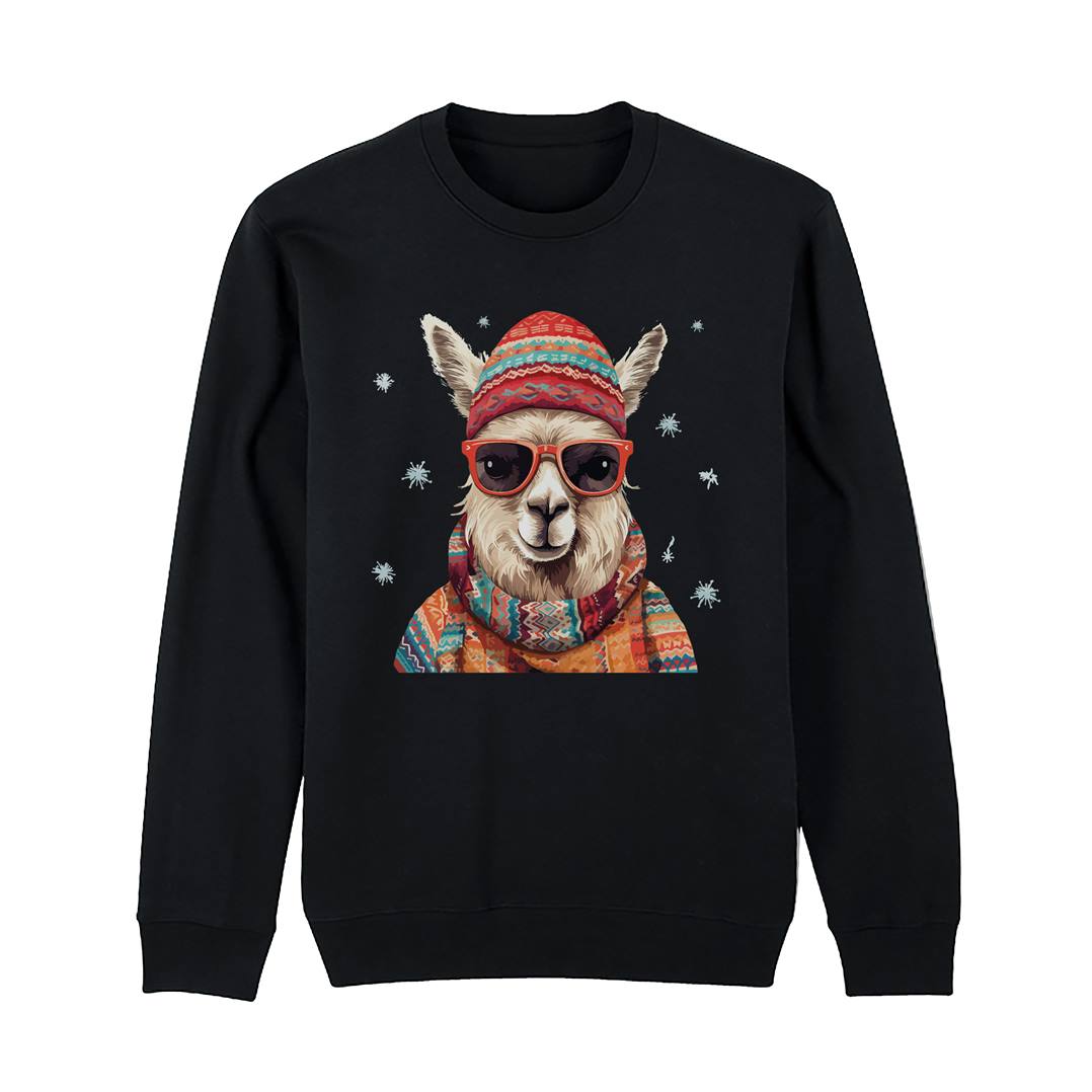 Weihnachtspullover - Cooles Lama (Winter-Look)