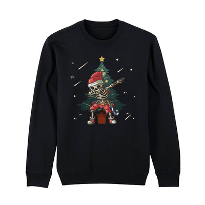 Weihnachtspullover - Dabbing Skelett-Weihnachtsmann