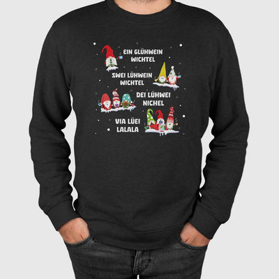 Weihnachtspullover - Ein Glühwein, Swei Lühwein, Dei Lühwei, Via Lüei Lalala (Wichtel)