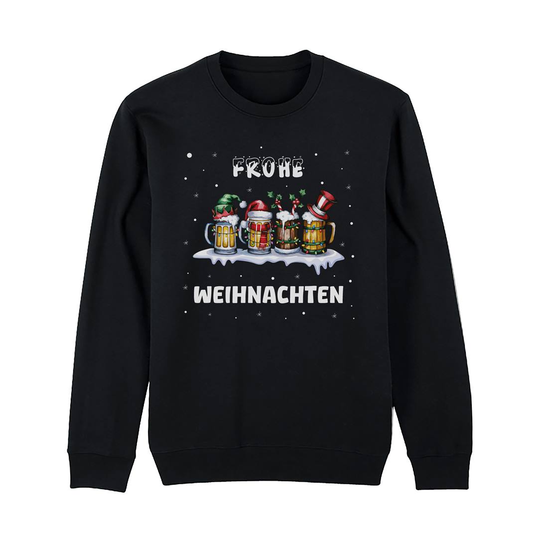 Weihnachtspullover - Frohe Weihnachten (Bierkrug)