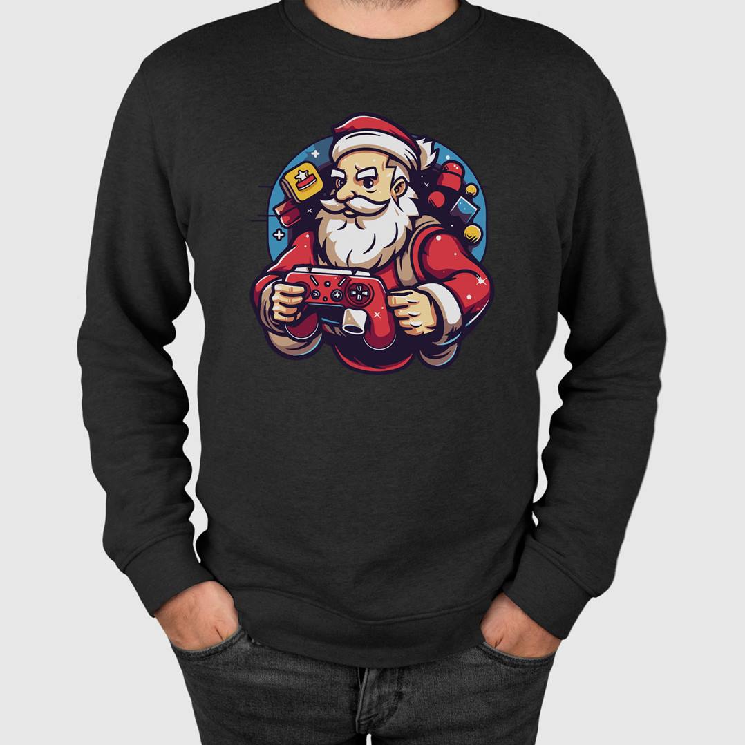 Weihnachtspullover - Gamer Weihnachtsmann