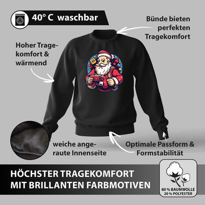 Weihnachtspullover - Gamer Weihnachtsmann