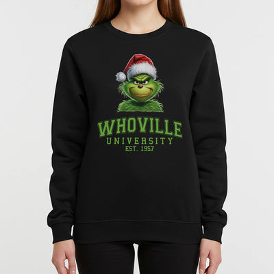 Weihnachtspullover - Grinch - Whoville University Est. 1957