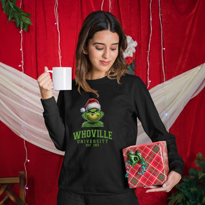Weihnachtspullover - Grinch - Whoville University Est. 1957