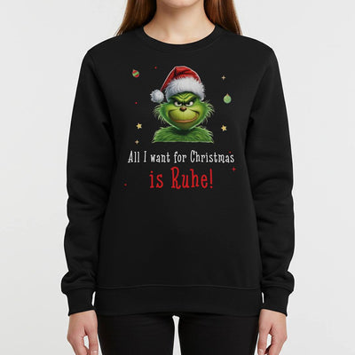 Weihnachtspullover - Grinch - All I want for Christmas is Ruhe! (CS)