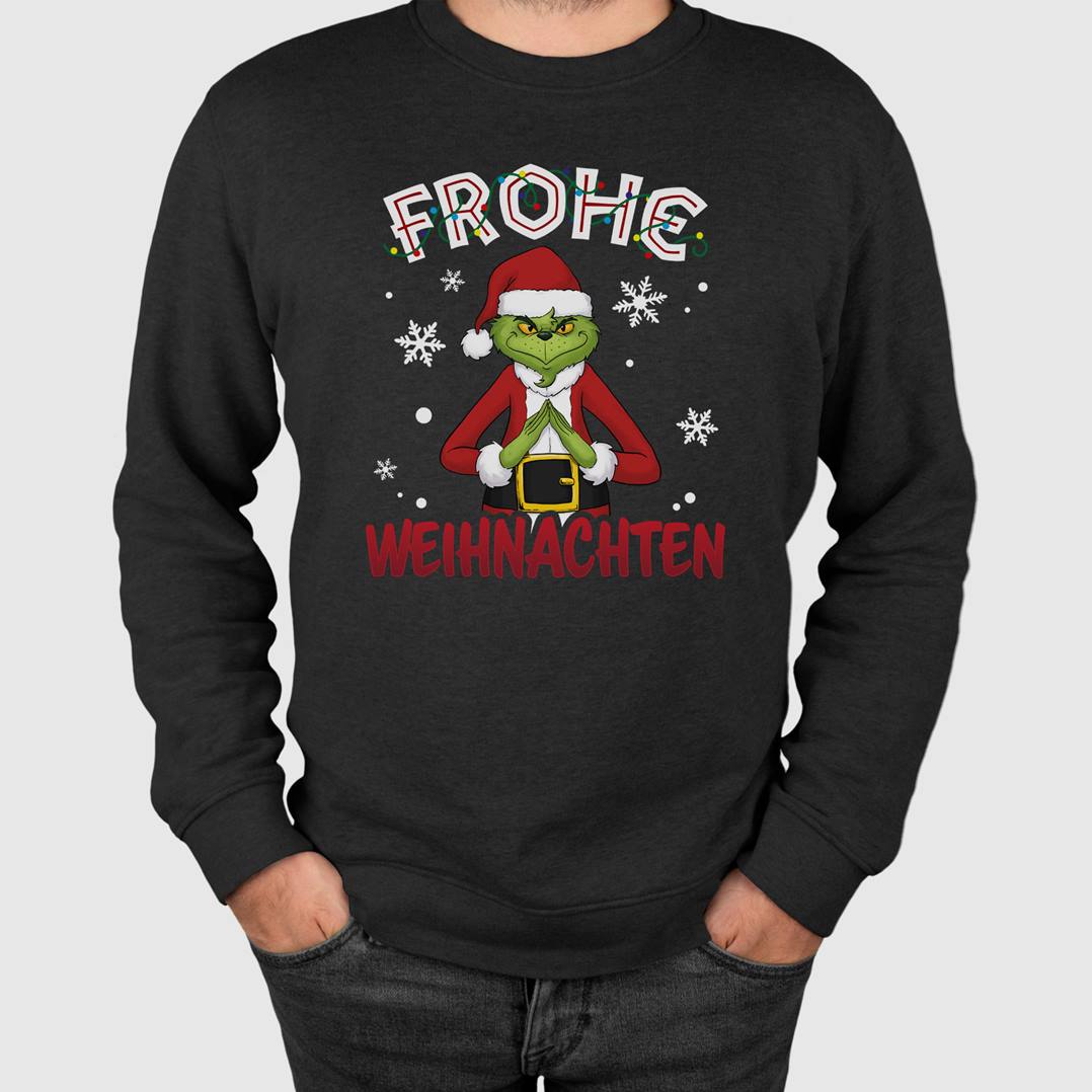 Weihnachtspullover - Grinch - Frohe Weihnachten