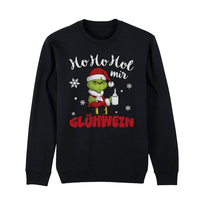 Weihnachtspullover - Grinch - Ho Ho Hol mir Glühwein
