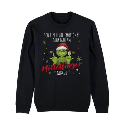 Weihnachtspullover - Grinch - Ich bin heute emotional sehr nah am Mittelfinger gebaut. (LH)