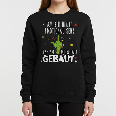 Weihnachtspullover - Grinch - Ich bin heute emotional sehr nah am Mittelfinger gebaut.