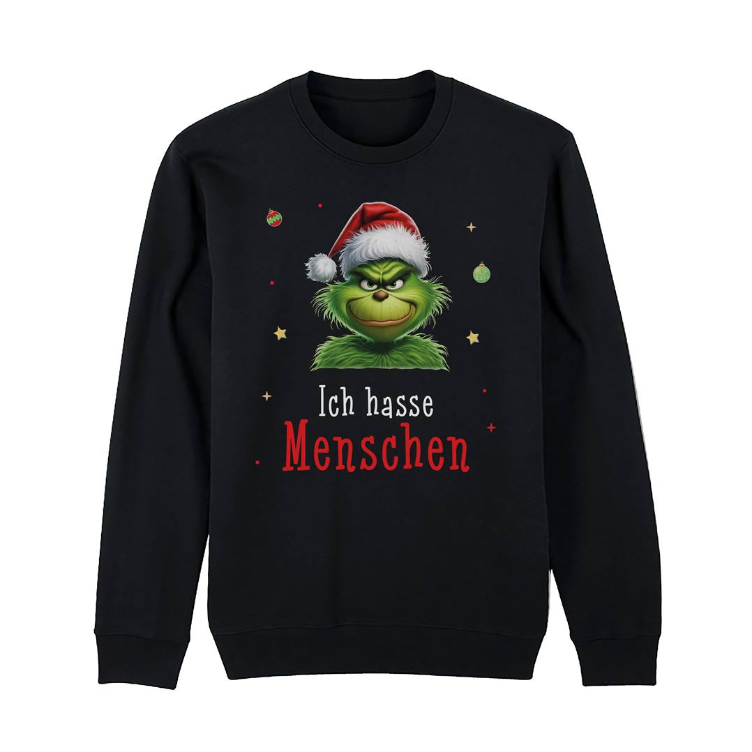 Weihnachtspullover - Grinch - Ich hasse Menschen (CS)