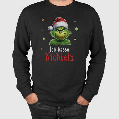 Weihnachtspullover - Grinch - Ich hasse Wichteln (CS)