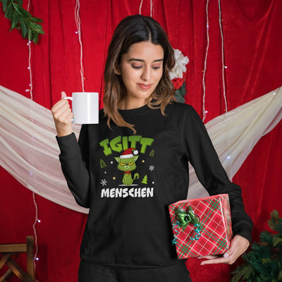 Weihnachtspullover - Grinch Katze - Igitt, Menschen