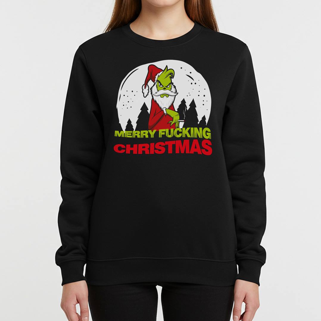 Weihnachtspullover - Grinch - Merry fucking Christmas