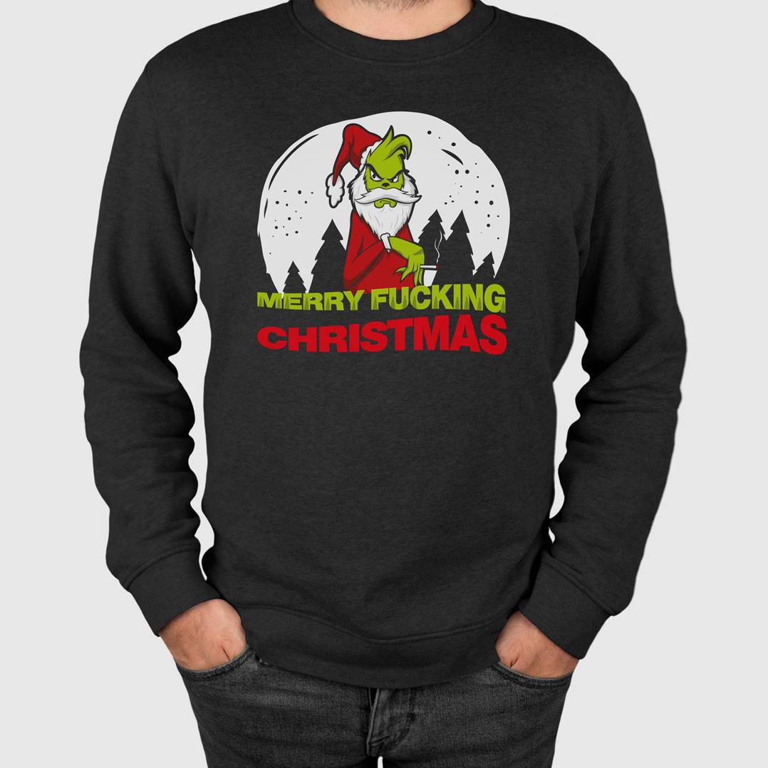 Weihnachtspullover - Grinch - Merry fucking Christmas