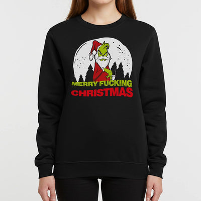 Weihnachtspullover - Grinch - Merry fucking Christmas