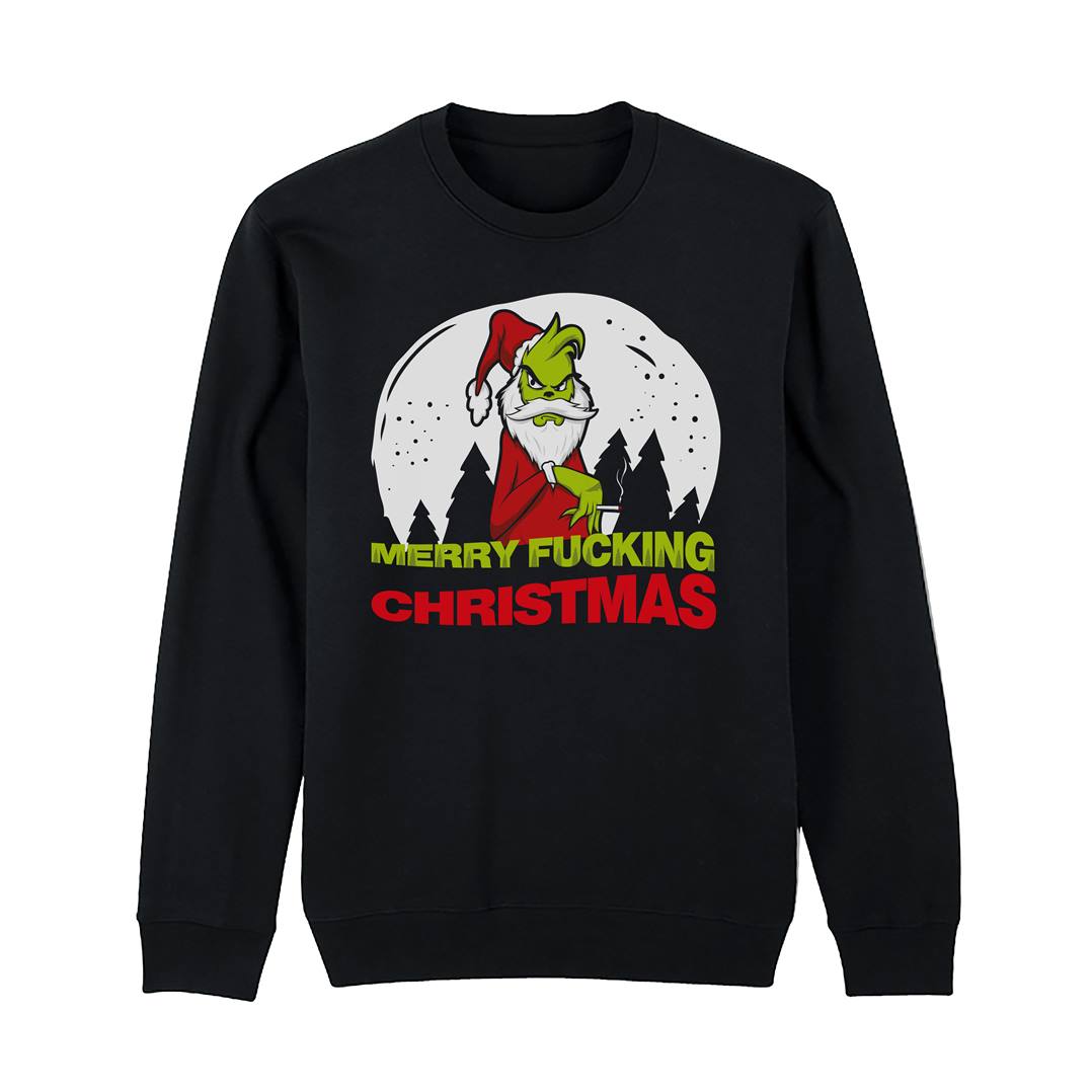 Weihnachtspullover - Grinch - Merry fucking Christmas